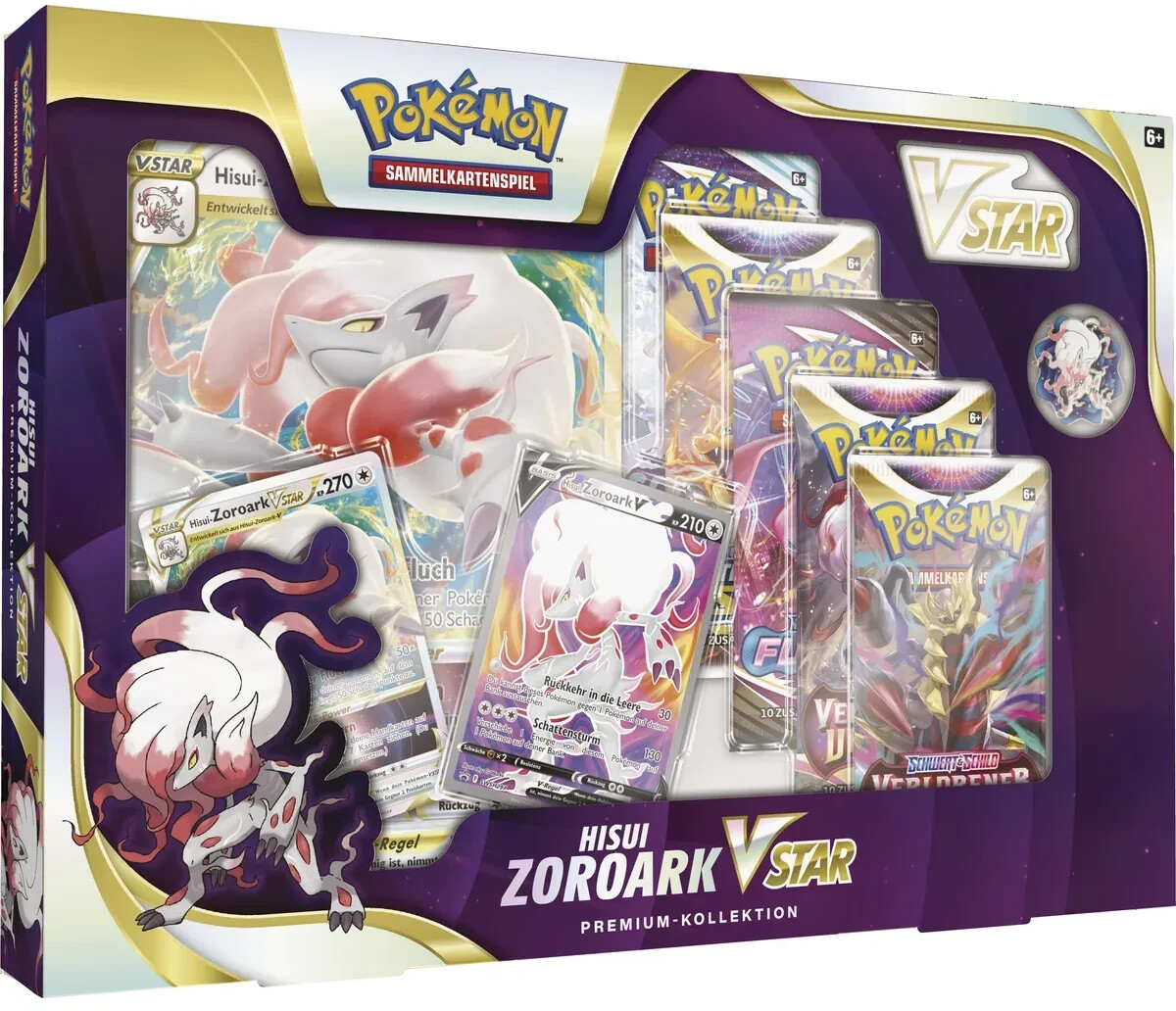 Pokemon TCG - Schwert & Schild SWSH: Hisui Zoroark V Star Premium Kollektion DE Pokemon TCG - Schwert & Schild SWSH: Hisui Zoroark V Star Premium Kollektion DE